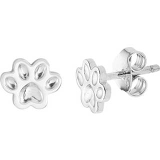 👉 Oorknop zilver glanzen One Size zilverkleurig TFT Oorknoppen Hondenpoot Gerhodineerd Glanzend 6 mm x 7.5 8718834655687