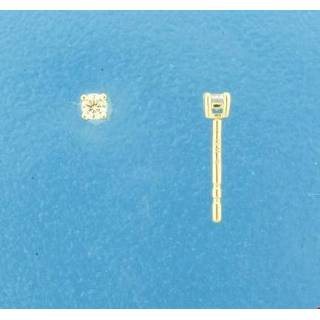 👉 Oorknop diamant geelgoud One Size goudkleurig TFT Oorknoppen 0.10ct (2x0.05ct) H SI Glanzend 2.5 mm x 8718834598076