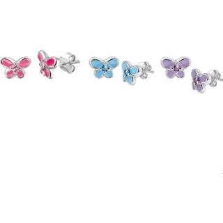 👉 Oorknop zilver unisex vlinder glanzend active blauw TFT Oorknoppen 8718834415311
