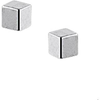 👉 Oorknop zilver glanzen One Size zilverkleurig TFT Oorknoppen Blokje Glanzend 3 mm x 8718834001682
