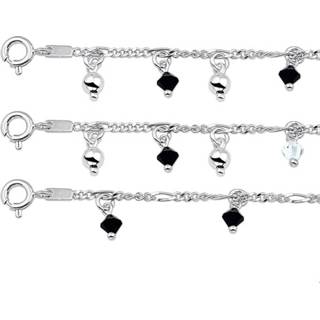 👉 Enkel band zilver gerhodineerd vrouwen active TFT Enkelbandjes Strass Assortiment 24 Cm 8718834160624