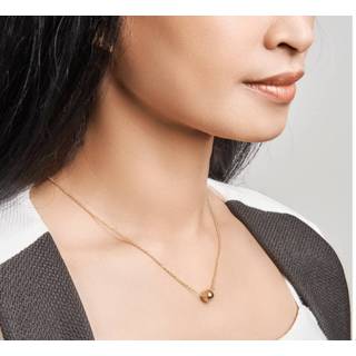 👉 Hals ketting geelgoud vrouwen glanzend active goudkleurig TFT Collier Bolletje 1,1 mm 42 - 45 cm 8718834607730