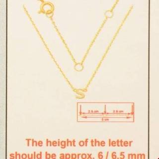 👉 Halsketting geelgoud One Size goudkleurig TFT Collier Letter M 40 - 42 44 cm 8718834613922