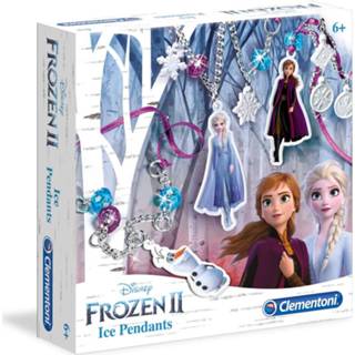 👉 Kunststof One Size meerkleurig Clementoni knutselsieraden Frozen II 23-delig 8005125185672
