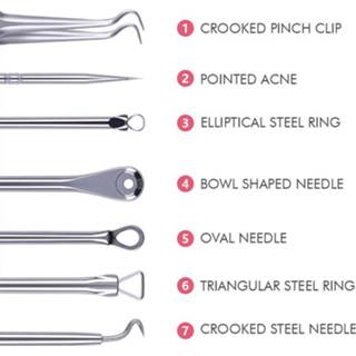 👉 Comedonenlepeltje RVS One Size GeenKleur Dermarolling 4-Delige Comedonenlepel Set F03 8719925796753