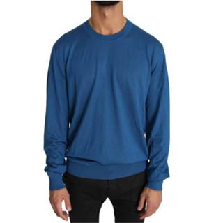 👉 Pullover XL male blauw 100% Cashmere DG Logo 8057001378074