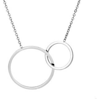 👉 Hals ketting staal glanzend active vrouwen zilverkleurig TFT Collier Rondjes 1,4 mm breed 41 + 4 cm lang 8718834491322