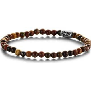👉 Armband staal mannen rekarmband active bruin Frank 1967 Courageous Beads 7FB 0314 Natuurstenen met Element - Picasso 4 mm Lengte 20 cm / Multi 8719956247200