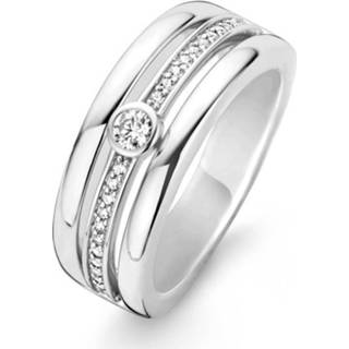 👉 Zirkonia zilveren 50 One Size zilver Ti Sento 12094ZI ring met Maat is 16mm 8717828178478