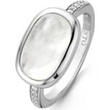 👉 Zirkonia zilver active 56 vrouwen Ti Sento 12139MW ring met melkwitte Maat is 17.75 mm 8717828204665