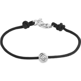 👉 Armband zilver katoen One Size array TFT Rondje Zirkonia 15,5 + 2,5 cm 8718834668373