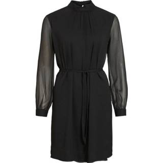 👉 Vrouwen zwart Minikleid Bindegürtel