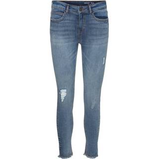 👉 Skinnyjeans vrouwen blauw Skinny jeans Nmlucy Cropped Ankle Regular Waist 5714495655069