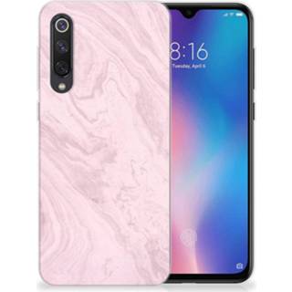 👉 Siliconen hoesje roze Xiaomi Mi 9 SE TPU Marble Pink 8720215995534