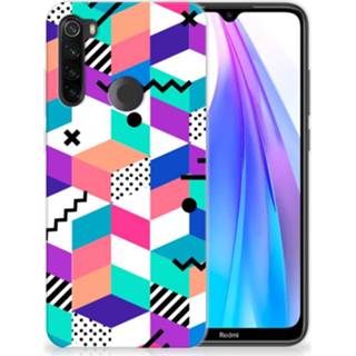 👉 Houten blok Xiaomi Redmi Note 8T TPU Hoesje Blokken Kleurrijk 8720215996944