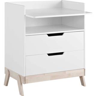 👉 Commode nederlands scandinavisch baby bruin standaard Bruin|Wit baby's MDF Massief Berk Babycommode Victor 5712521079599