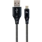 👉 Zwart Cablexpert CC-USB2B-AMMBM-2M-BW USB-kabel 2.0 USB A Micro-USB B 8716309108201