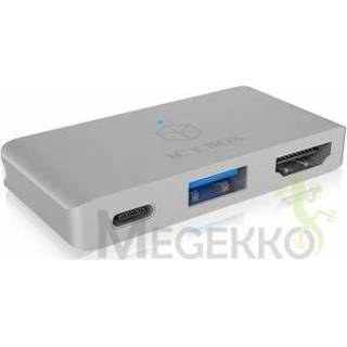 👉 Docking zilver ICY BOX IB-DK4030-2C Thunderbolt 3 4250078169130