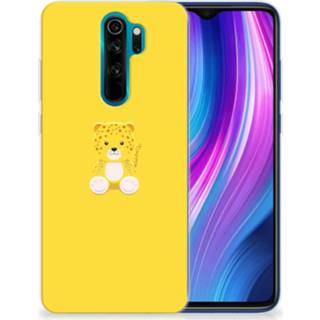 👉 Telefoonhoes baby's Xiaomi Redmi Note 8 Pro Telefoonhoesje met Naam Baby Leopard 8720215056204