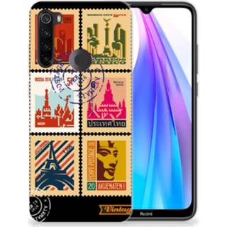 👉 Postzegel siliconen Xiaomi Redmi Note 8T Back Cover Postzegels 8720215137743