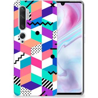 👉 Houten blok Xiaomi Mi Note 10 Pro TPU Hoesje Blokken Kleurrijk 8720215193787