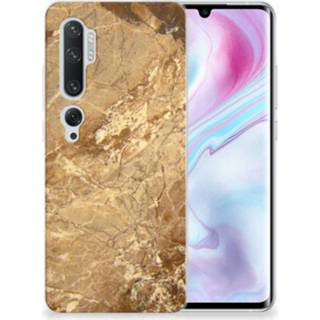 👉 Siliconen hoesje marmer Xiaomi Mi Note 10 Pro TPU Creme 8720215254464