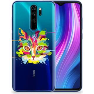 Telefoonhoes Xiaomi Redmi Note 8 Pro Telefoonhoesje met Naam Cat Color 8720215425659