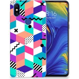 👉 Houten blok Xiaomi Mi Mix 3 TPU Hoesje Blokken Kleurrijk 8720215455137