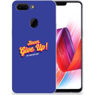 👉 Siliconen hoesje OPPO R15 Pro met naam Never Give Up 8720215473667