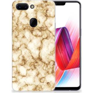 👉 Siliconen hoesje marmer goud OPPO R15 Pro TPU 8720215512595