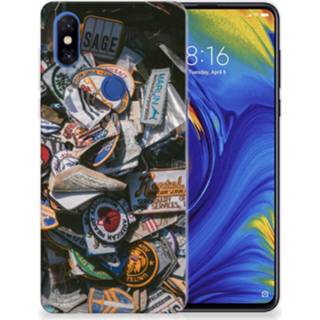 Siliconen hoesje Xiaomi Mi Mix 3 met foto Badges 8720215596526