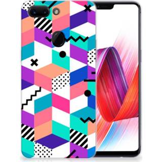 👉 Houten blok OPPO R15 Pro TPU Hoesje Blokken Kleurrijk 8720215678895