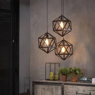 👉 Hanglamp zwart nederlands 3L triangle -