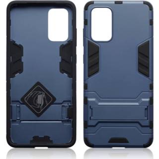 👉 Backcover hoes blauw Qubits - Double Armor Layer met stand Samsung Galaxy S20 Plus 5053102859415