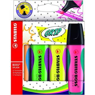 👉 Etui One Size meerkleurig STABILO BOSS Splash 4 stuks 4006381529075
