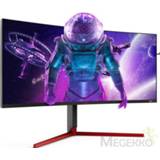 👉 Monitor zwart rood AOC Gaming AG353UCG computer 88,9 cm (35 ) 3440 x 1440 Pixels WQHD LED Gebogen Zwart, 4038986116602