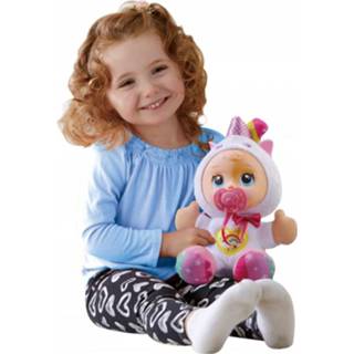 👉 Knuffelpopje wit kunststof One Size meerkleurig VTech knuffelpop eenhoorn 26 cm 3417765263231