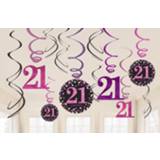 👉 Roze One Size Amscan feestdecoratie Sparkling Celebration Pink 12 stuks 13051637538