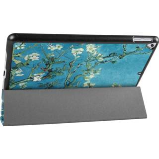 👉 Stand flip hoes blauw kunstleer 3-Vouw sleepcover - iPad 10.2 inch (2019) Van Gogh Amandelboom 9145425545758