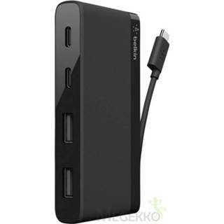 👉 Belkin Travel Hub USB-C 4-Port zwart F4U090btLBK