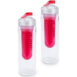 👉 Waterfles rood 2x Water fles met fruitfilter 700 ml