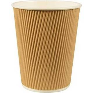 👉 Koffiebeker 100x Duurzame kraft kartonnen koffiebekers/drinkbekers 200 ml