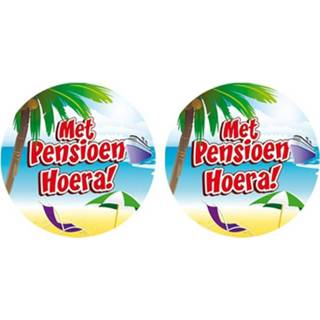 👉 Poster 2x stuks Grote pensioen thema 49 cm