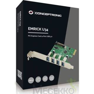 👉 Conceptronic EMRICK02G interfacekaart/-adapter USB 3.0 Intern 4015867221969