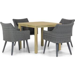 👉 Tuinset off black dining sets grijs-antraciet Garden Collections Milton/Weston 90 cm 5-delig