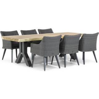 👉 Tuinset off black dining sets grijs-antraciet Garden Collections Milton/Woodside 240 cm 7-delig