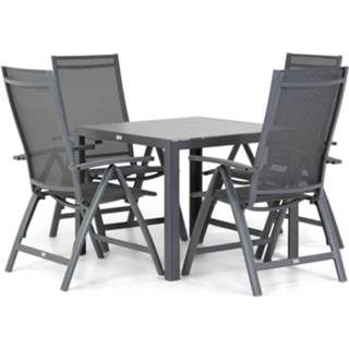 👉 Tuinset anthracite dining sets grijs-antraciet Presto Donato/Varano 90 cm 5-delig