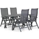 👉 Tuinset anthracite dining sets grijs-antraciet Presto Lucardo/Villagio 170 cm 5-delig