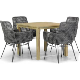 👉 Tuinset wicker anthracite dining sets grijs-antraciet Taste Opera/Weston 90 cm 5-delig