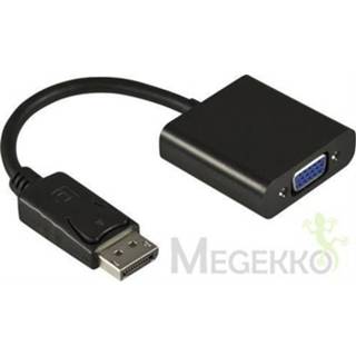 👉 Kabel adapter zwart Deltaco DP-VGA7 video 0,2 m DisplayPort VGA (D-Sub) 7340004673842